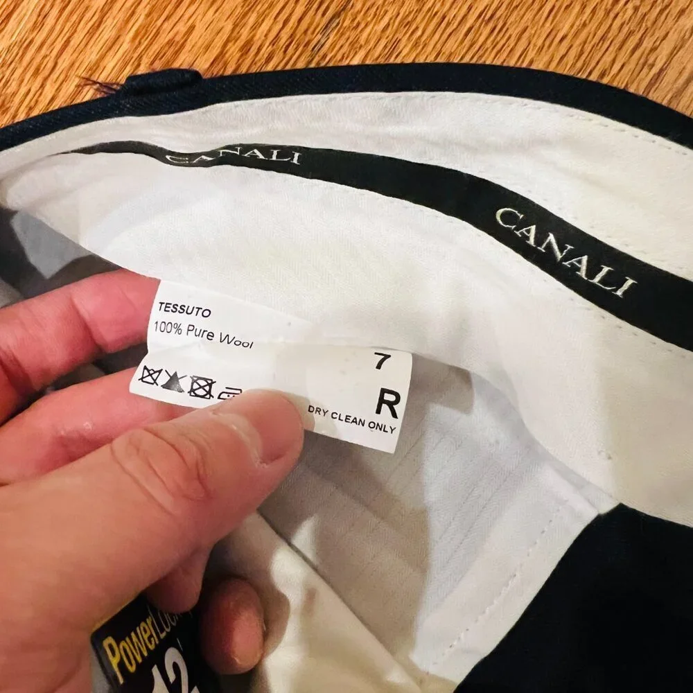 Canali | Suits & Blazers | Canali Navy Blue Striped Wool 2 Pc Suit ...